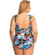 Ολόσωμο Μαγιό Plus Size – Κομψή Εφαρμογή για Κοιλιά & Μεγάλο Στήθος